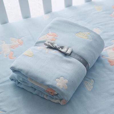纯棉加儿厚18512生卡通层婴浴巾纯棉宝宝纱布盖毯新儿包被儿童毛