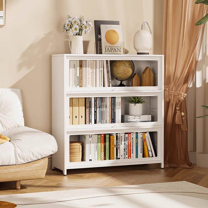 制书柜带玻璃儿童书架家钢用UPT客厅储物柜防尘展示柜铁艺门置物