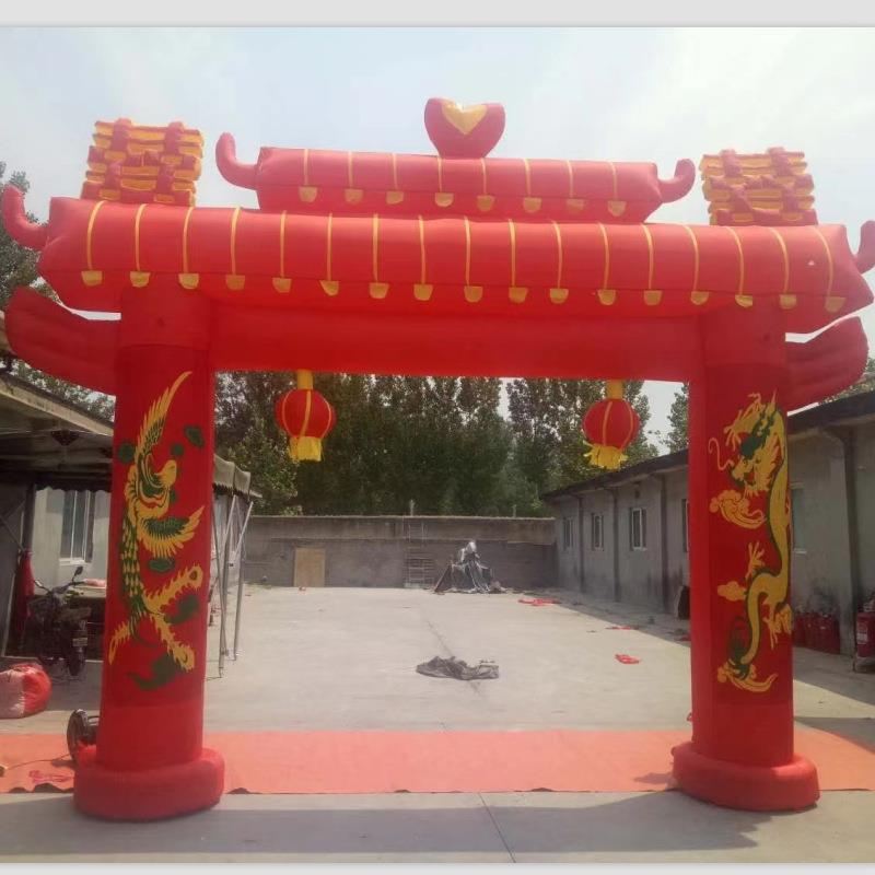 铺充861气结婚拱形开业灯光手店时尚款供门庆典机气球拱门店门半