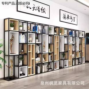 书架落地新隔中式 饰架客厅铁断墙置 多阁书NIK宝柜办公室艺屏风装