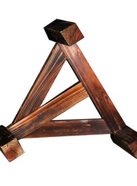 实架木花盆木子架木托架角架盘脚小鱼缸木架拖三脚底座支IIX架置