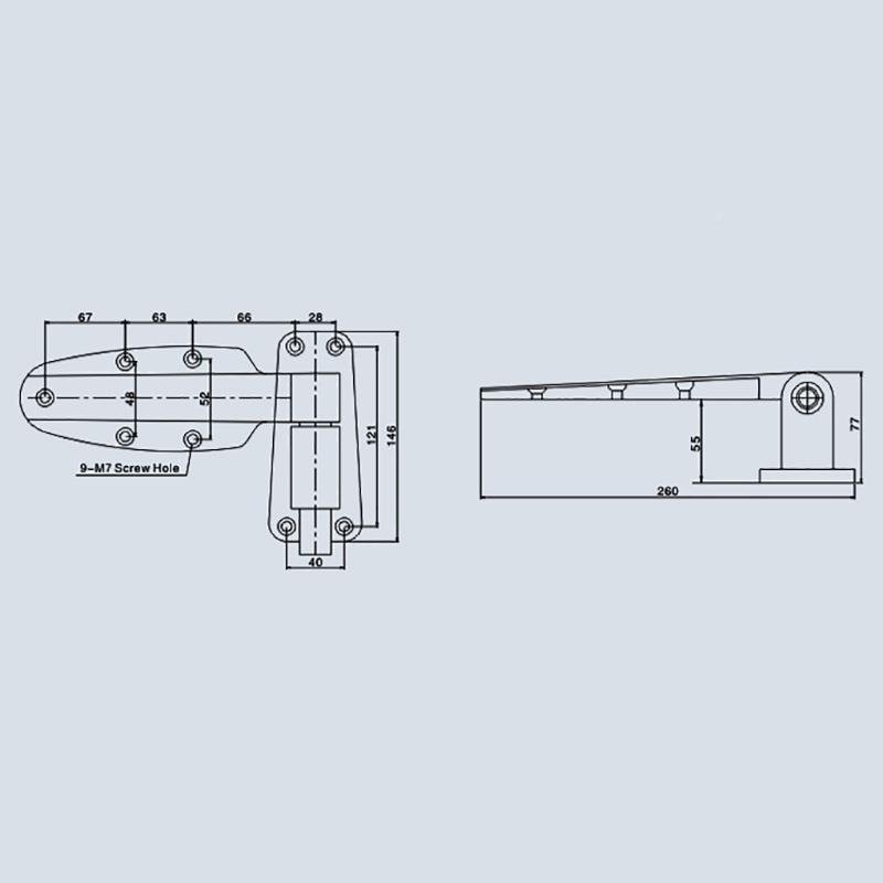 卡松5YL125SYL-1255SS冷库升降型凸门铰、链不锈-钢合页冷库升降