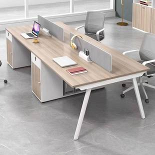 职员办桌椅合4四IOV6人位约现代电简脑桌屏风员工卡座公办公室组