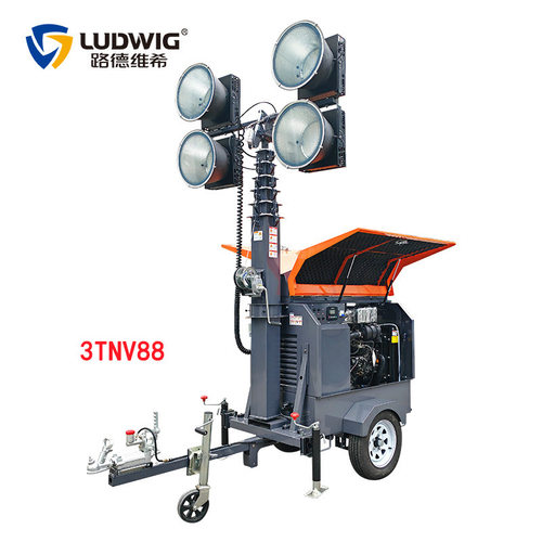 GLTV5移动照明车灯塔7.5米3TNV88洋马3缸水冷柴油机400WLED灯车