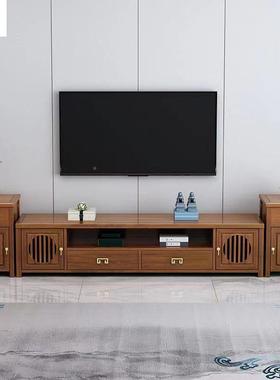 客中式电视柜茶几组合家用厅RBV大小户型轻奢新中国储风物全实木