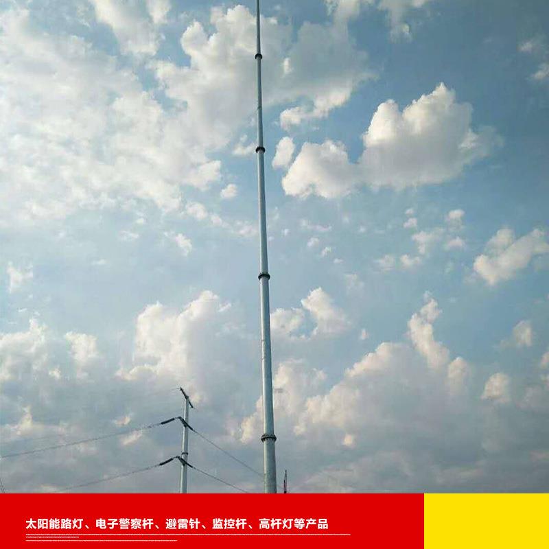 河北卷杆厂3米钢避雷针GH环0形钢管避雷针WYD-1626CNG接闪杆塔接