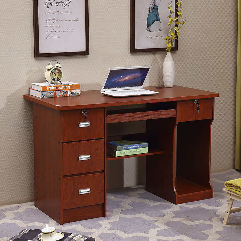 小户型办公桌带抽屉 单人写字台cm简约现代家用1.2米台式电脑桌