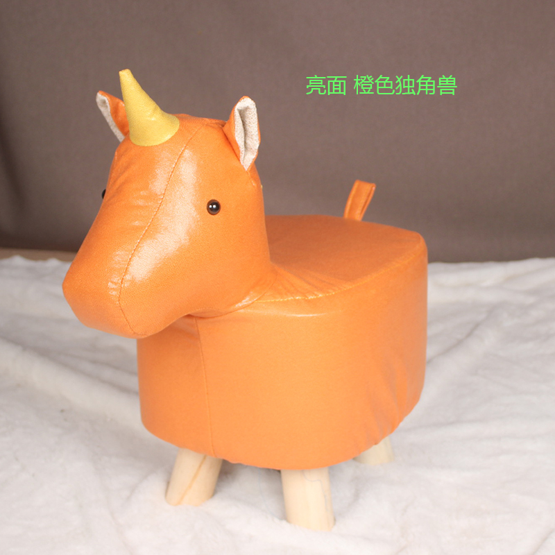 科技布可拆洗实木可爱卡通动物造型儿童换鞋凳矮凳家用沙发凳