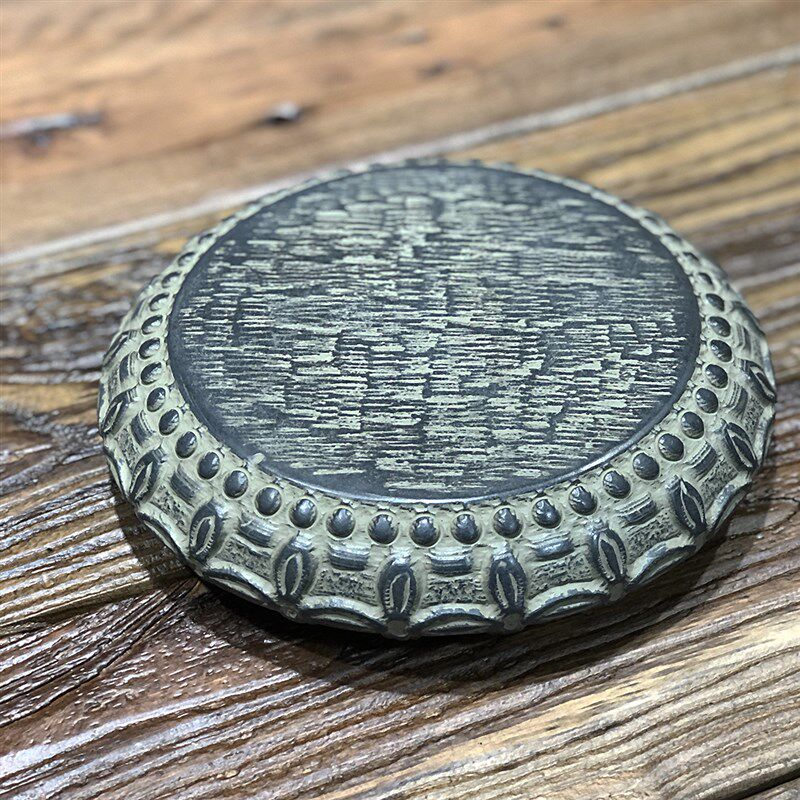 仿古做旧中式复古石鼓茶壶承烧泡茶炉隔热底座家居装饰茶室庭院摆