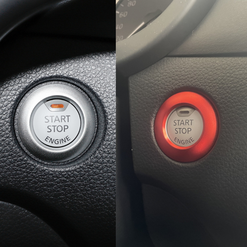 -19款轩逸汽车车内启动点火按钮装饰圈金属保护框亮片盖贴