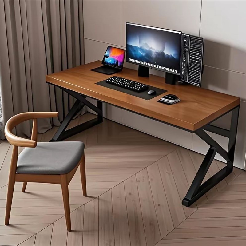 实木书桌家用小户型办公桌电竟桌卧室电脑桌原木学生写字桌工作台
