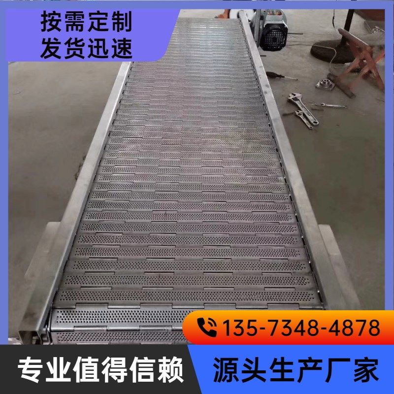 网带输送机传送带隧道炉烘干线订制不锈钢链板传送带流水线输送机