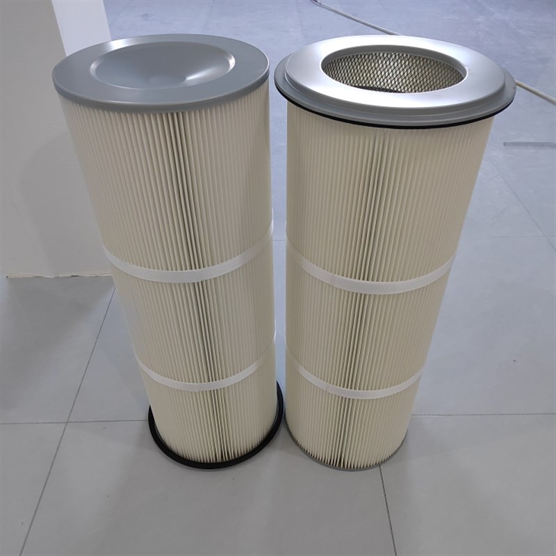 法兰式除尘滤芯工业钢厂电厂聚酯覆膜粉尘滤筒 320*900