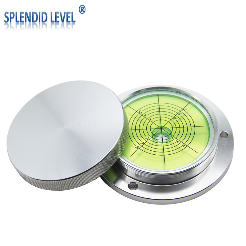 带盖吊车水平仪15金属万向法兰工程机械高精度铝合金水准气泡珠