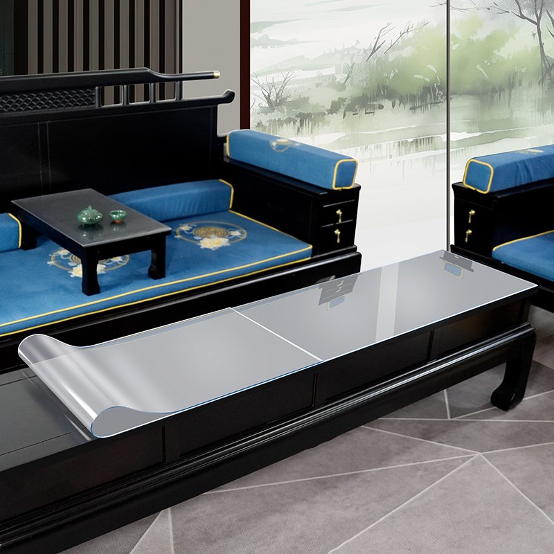 中式电视柜台面保护垫桌布免洗防油防水pvc软玻璃家用桌面垫