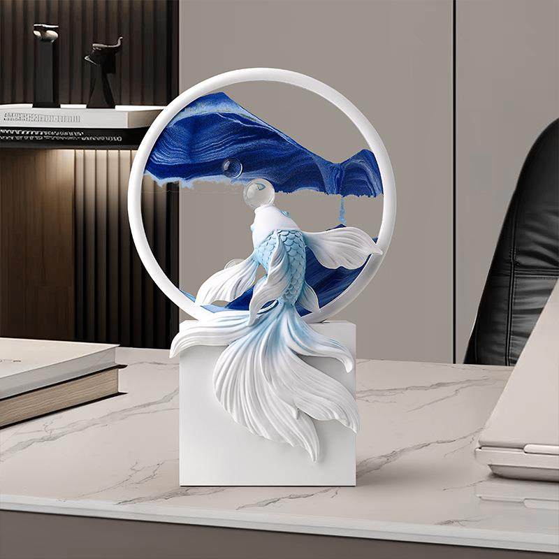 贝汉美创意中式鱼跃龙门流沙画摆件家居客厅玄关公司装饰年会送礼,电子元器件市场,其它元器件,淘宝优惠券,粉丝福利购,淘宝优惠卷