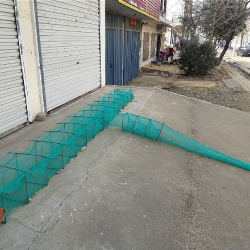 T型带翅大号虾笼捕鱼笼折叠地虾网捕鱼网捕鱼工具中间倒鱼网