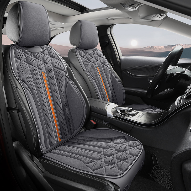 汽车坐垫四季通用简约?椅垫车内後排垫车载半包座通风透气座垫