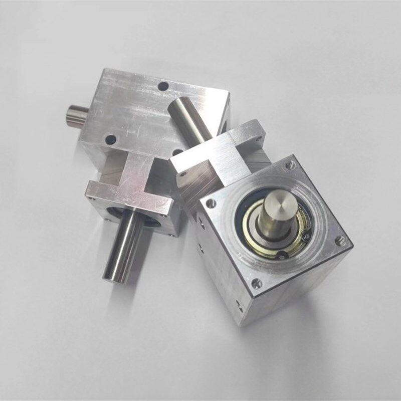 小型转角器90度1:1螺旋伞齿轮轴12mm同向双输出轴差速总成齿轮箱