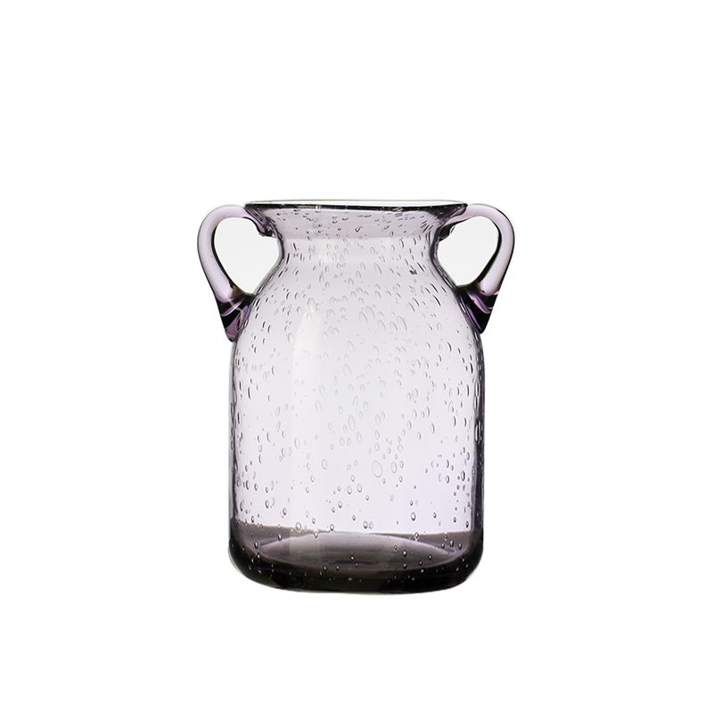 清新田园耳气泡玻璃花瓶现代简约彩色玻璃花器欧式家居摆件