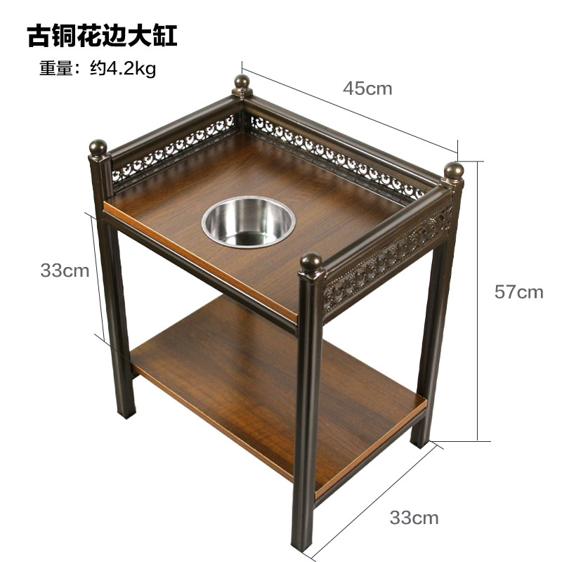钢架麻将机桌茶几烟灰缸棋牌室木角几茶楼茶水台茶架茶桌