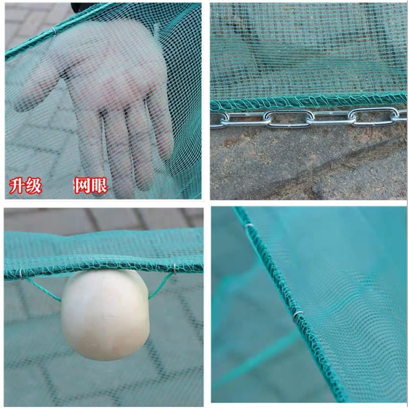 鱼网3毫米虾笼鱼笼拖网捕鱼网八字网大虎口网拉网飞机网