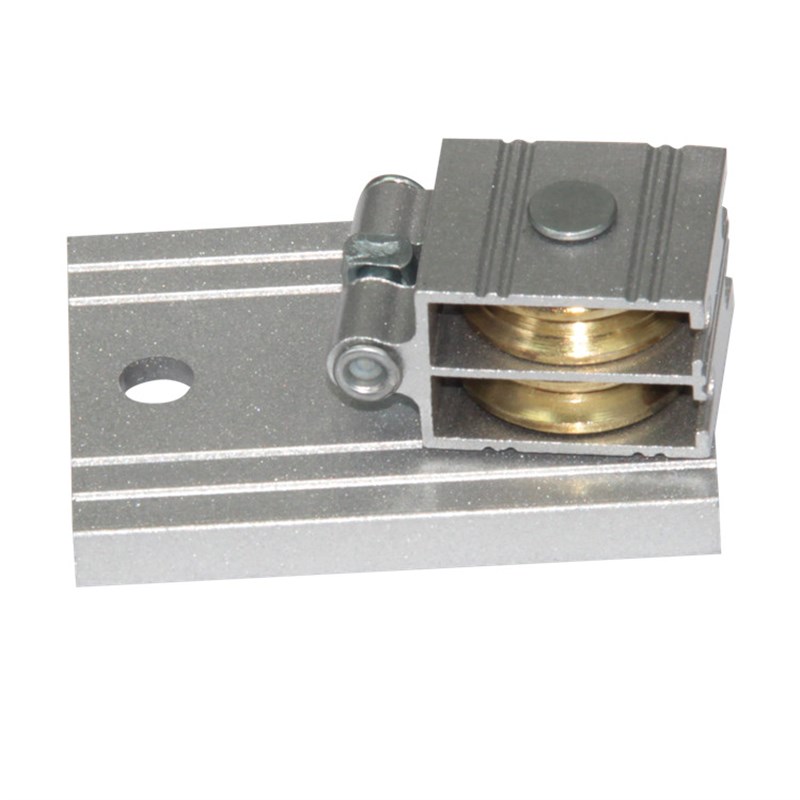 降手搖晾衣架铝转向轮晒衣架万向轮转角器轮子滑轮配件通用单杆式