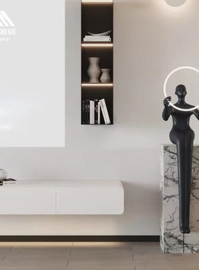 人形艺术落地灯创意新款家居客厅抽象人物售楼部摆件设计师雕塑灯