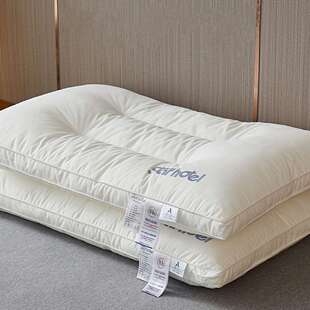 枕头枕芯单人一对纯棉家用全棉护颈椎助睡眠低枕酒店专用