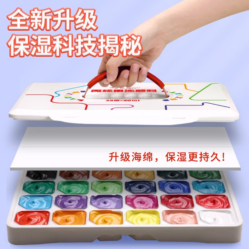 乐瑞尼果冻丙烯颜料装写生美术生专用2色30ml石塑粘土石膏娃娃涂