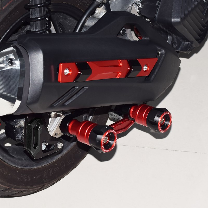 适用无极踏板车SR1GT改装排气管胶棒 倒地防护保险杠 配件