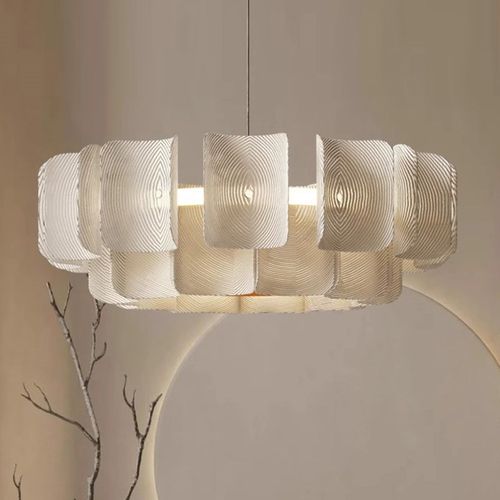 侘寂风客厅吊灯大厅主灯2024新款餐厅卧室全光谱法式奶油风灯具