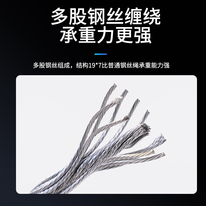 钢丝绳车载吊机微型电动吊车软防旋转油绳5//8/10毫米mm电动绞盘