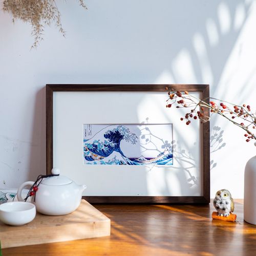 约美复古黑胡桃M实木画框洗照片做成相框摆台冲印6 8八寸定制框架