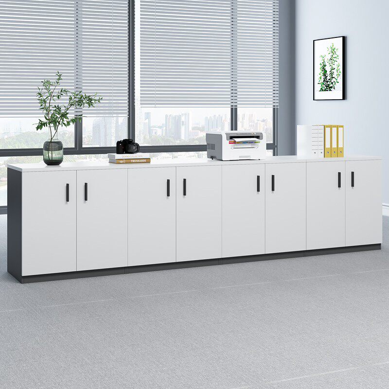 办公室茶水柜会议室柜子落地矮柜隔断办公桌侧柜置物复印机工作台