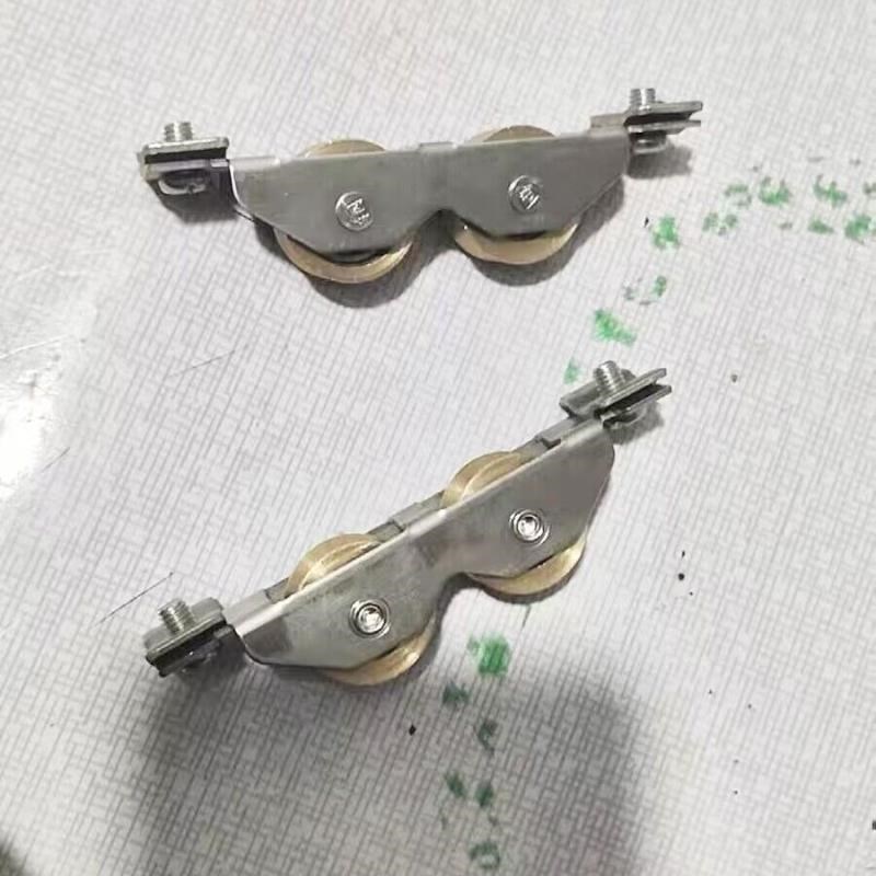 老式铝合金尼龙轮铜轮轨道滑轮5门窗个滚轮推拉窗户移门不锈.