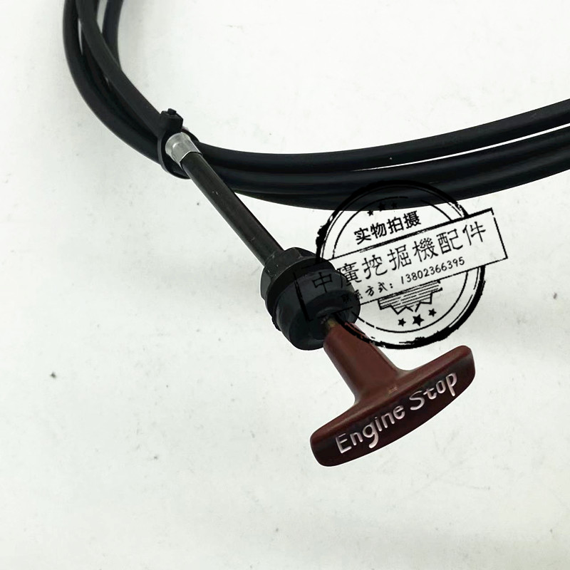 挖掘机配件改装手动熄火拉线挖掘机熄火电机改手动熄火拉线熄火线
