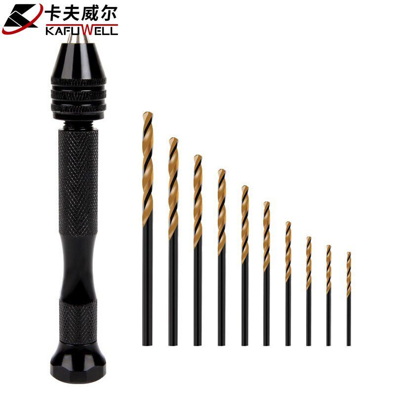 卡夫威尔手捻钻手动打孔器钻眼工具文玩手工钻头手钻套装WA3375