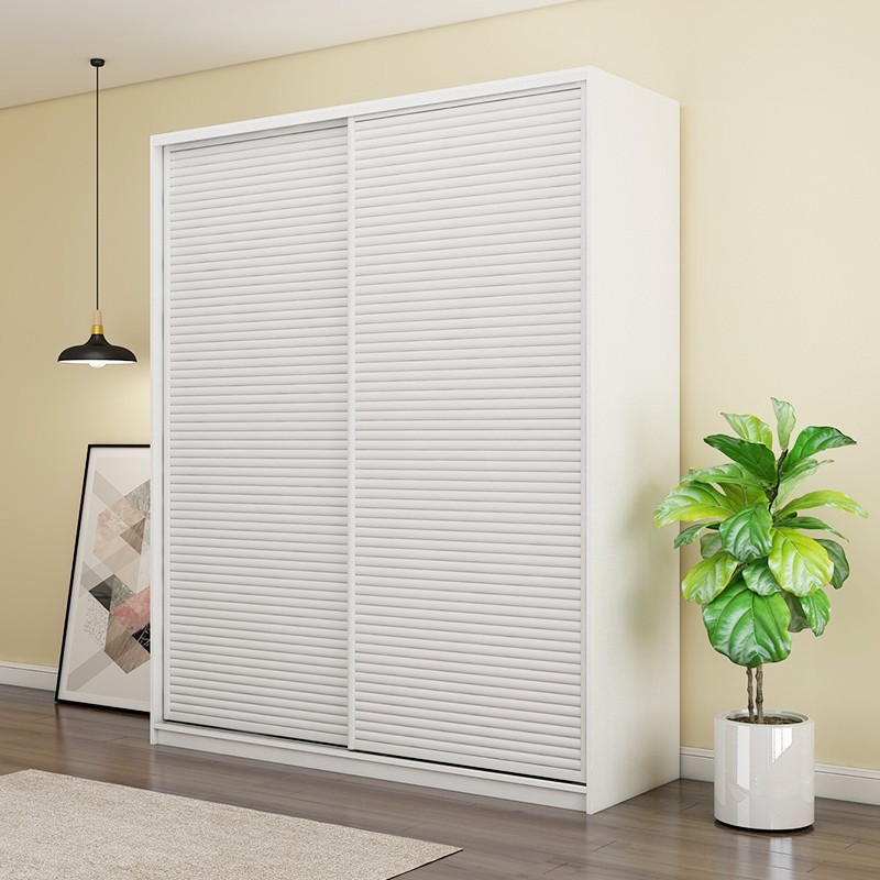 衣柜门定制推拉门百叶门现代简约钛镁合金柜门推拉滑移门