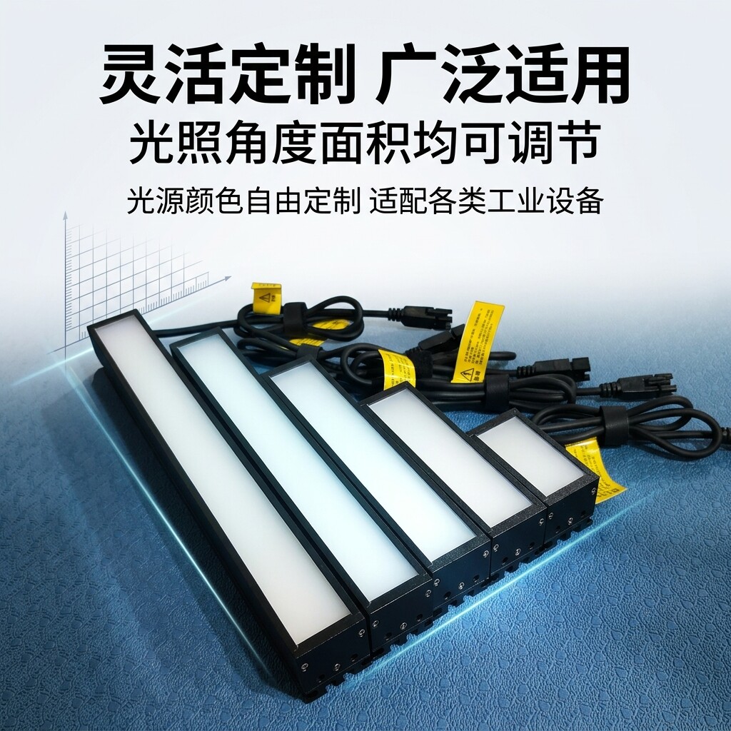 工业相机视觉补光灯高亮度高均匀质检专用灯白光led光源条形光源