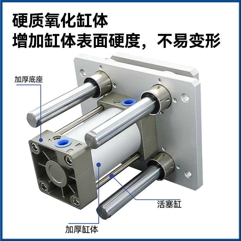 四导柱顶升气缸自动化流水线升降平台SC32///3/100导向气动