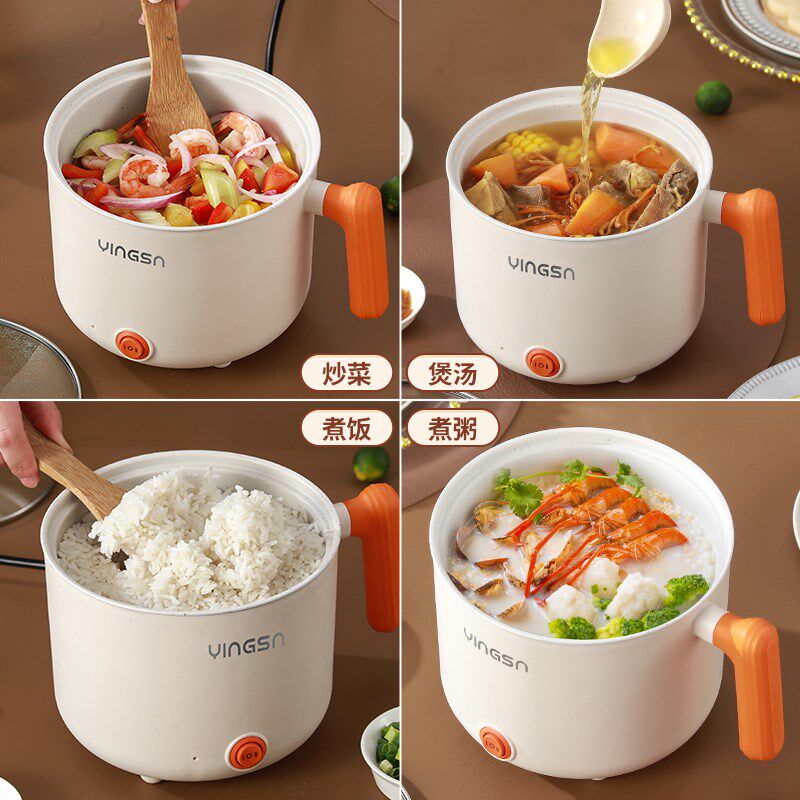 加厚麦饭石电饭锅电热锅多功能家用煎炒蒸煮宿舍学生一体煮饭炒菜