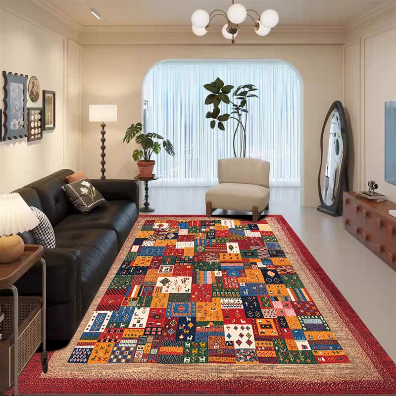 中古风地毯客厅多巴胺复古民族风沙发茶几垫卧室波西米亚大面积