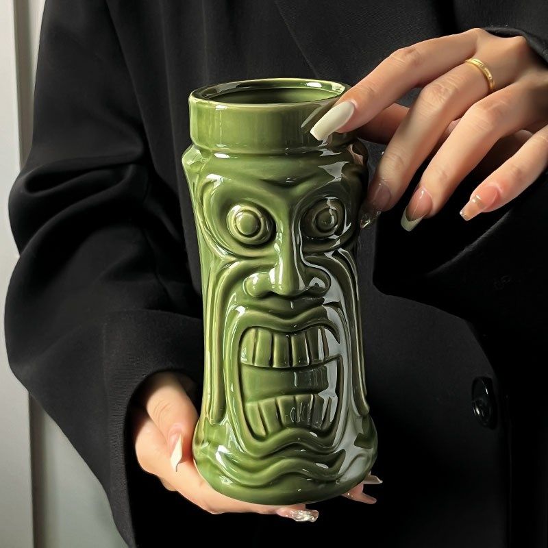 酒吧僵尸杯tiki杯个性夏威夷鸡尾酒杯创意陶瓷提基杯万圣节酒杯子