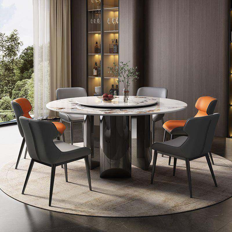 轻奢高端餐桌椅亮光岩板餐桌组合现代圆形小户型意式圆桌带转盘,五金/工具,五金工具箱/五金收纳箱,淘宝优惠券,粉丝福利购,淘宝优惠卷