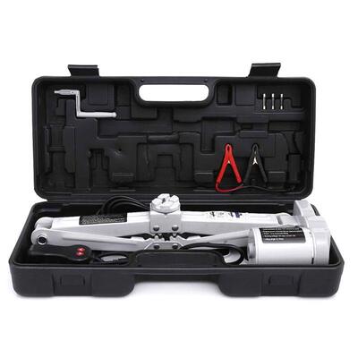 罗格特新款电动千斤顶 12v车载设备 5吨剪式千斤顶电动换胎工具