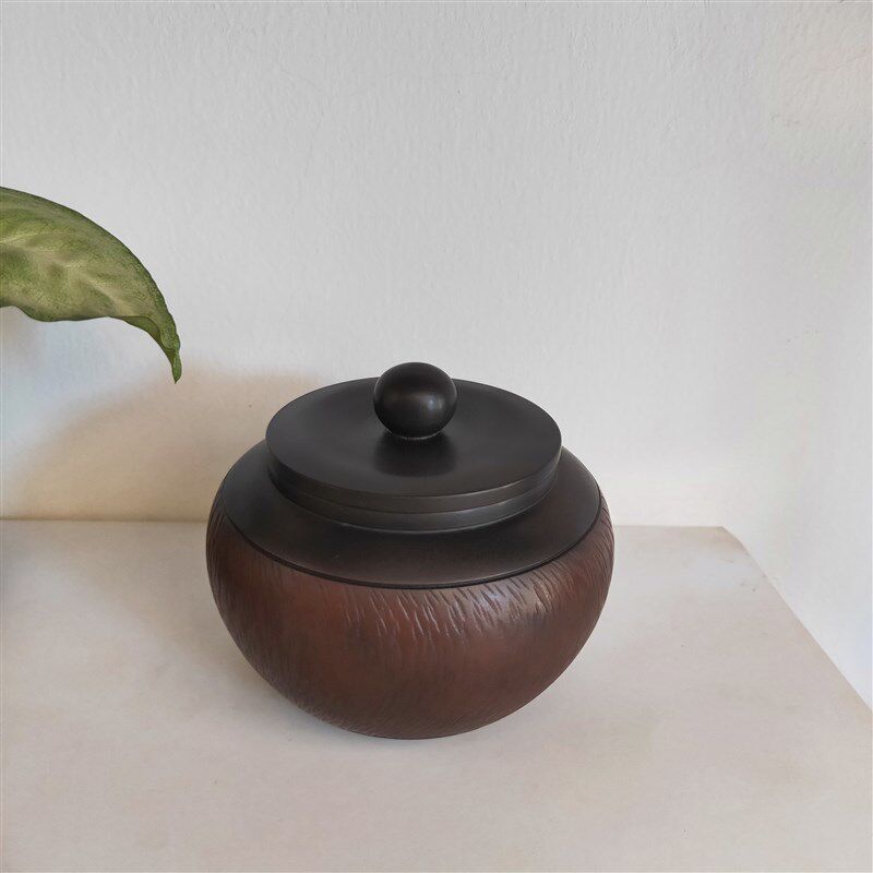 云南建水紫陶陶瓷密封茶叶罐迷你 小号可携式茶仓 茶入 醒茶存茶