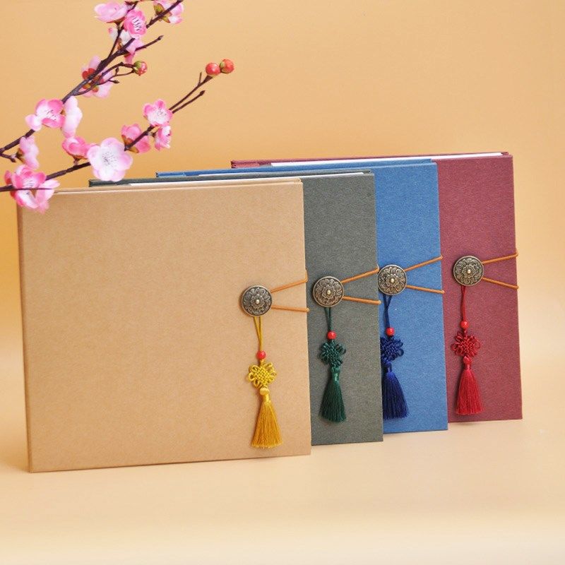 复古牛皮纸相册手工粘贴式覆膜内页可装1-8寸照片老照片收藏相簿