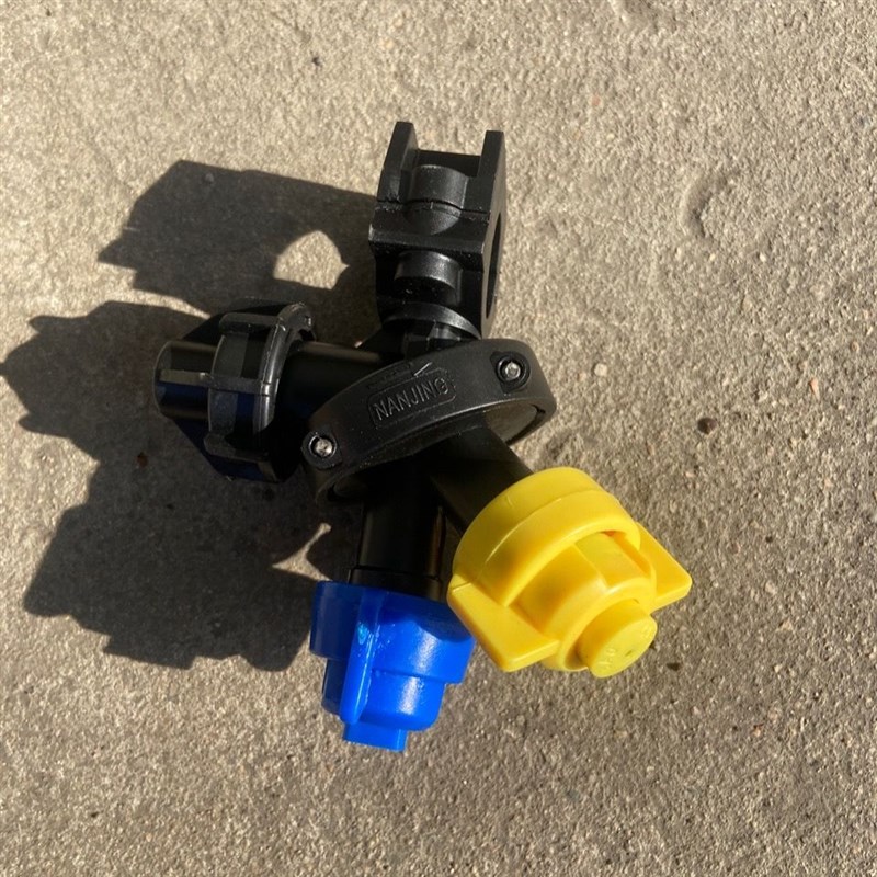 农用三头旋转打药机喷头内外走水卡管彬鹏植保高压雾化防滴漏喷体