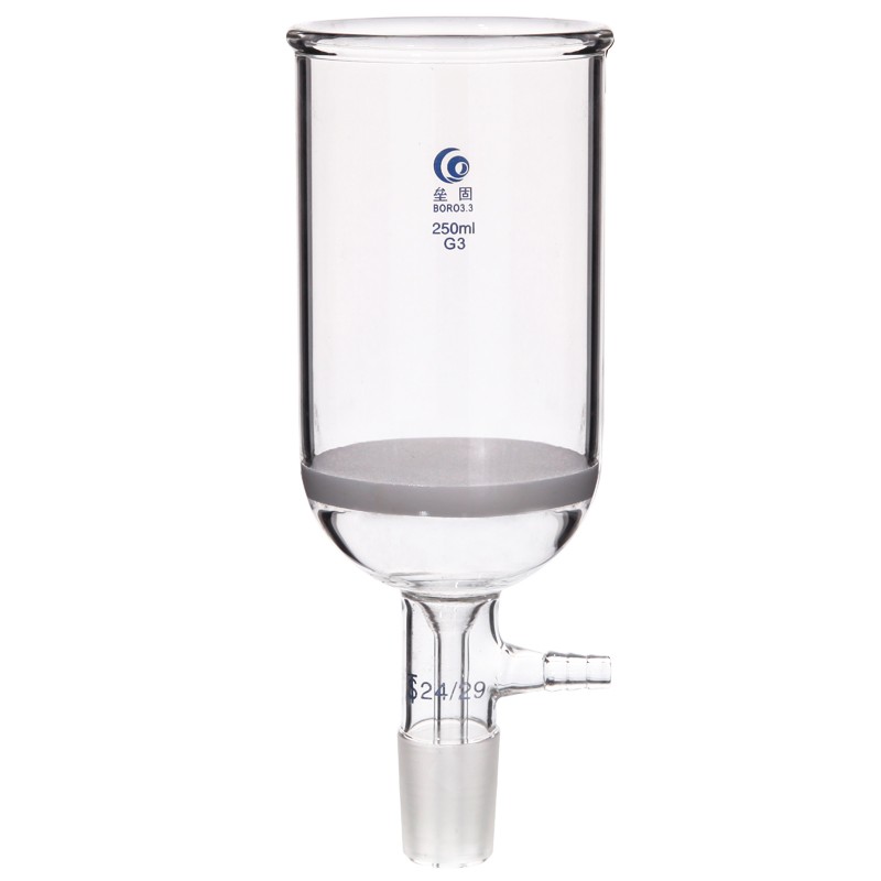 玻璃板抽滤漏斗30/0/100/1/0/0/1000/2000ml具小孔 多孔玻板抽滤